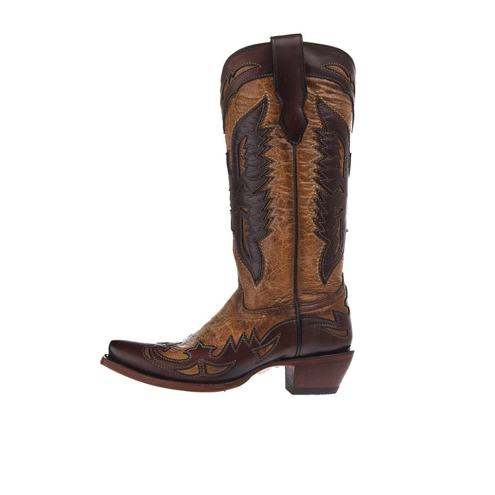 Corral Women's Sand Eagle Overlay Vamp 13in Sand Top Boot