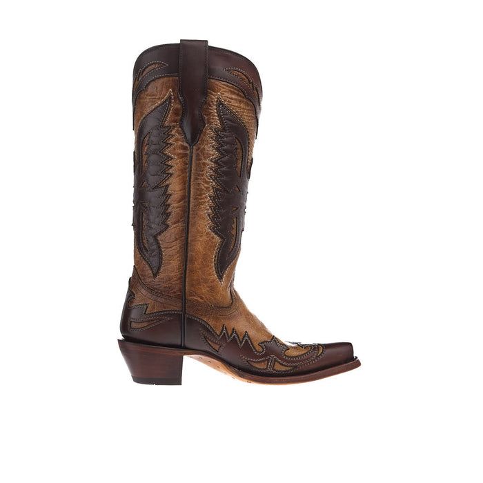 Corral Women's Sand Eagle Overlay Vamp 13in Sand Top Boot