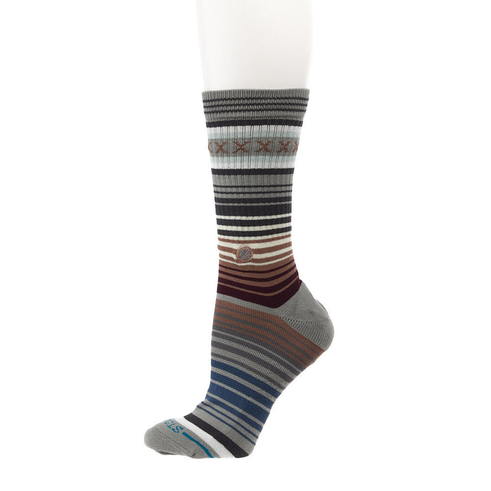 Stance Unisex Curren St Burgundy and Grey Crew Socks