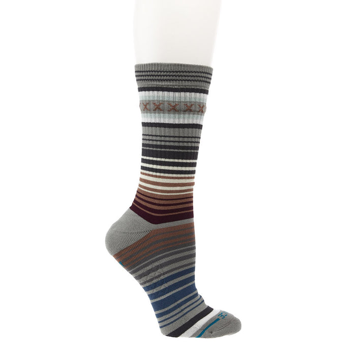 Stance Unisex Curren St Burgundy and Grey Crew Socks
