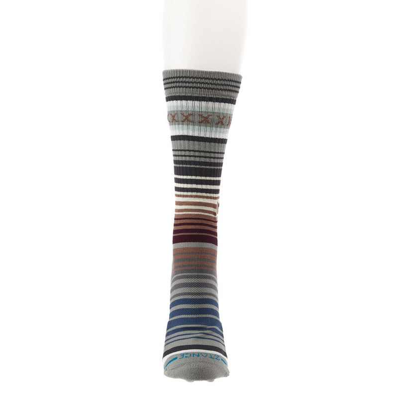 Stance Unisex Curren St Burgundy and Grey Crew Socks