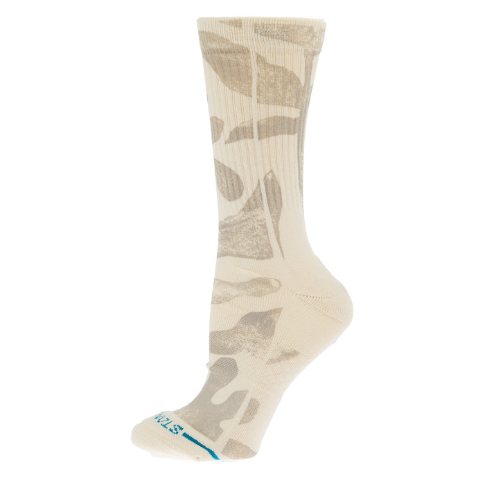 Stance Unisex Flora Cruz Tan and Cream Crew Socks