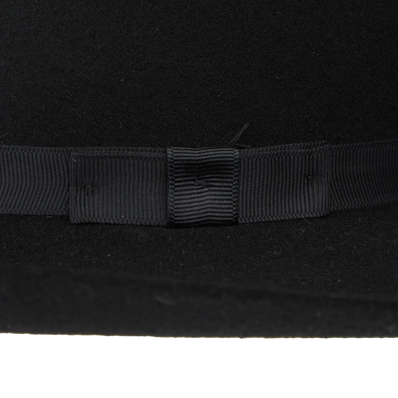 Kid's Black Cowtown 4in Brim Wool Hat