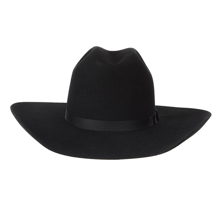 Kid's Black Cowtown 4in Brim Wool Hat