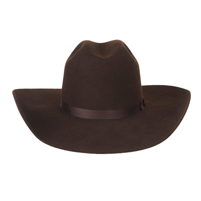 Kid's Chocolate Cowtown 4in Brim Wool Hat