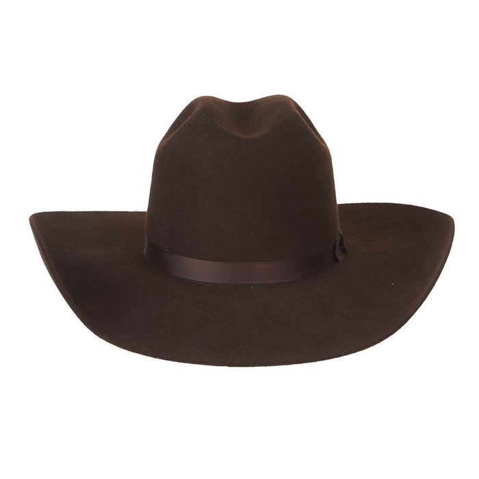 Kid's Chocolate Cowtown 4in Brim Wool Hat