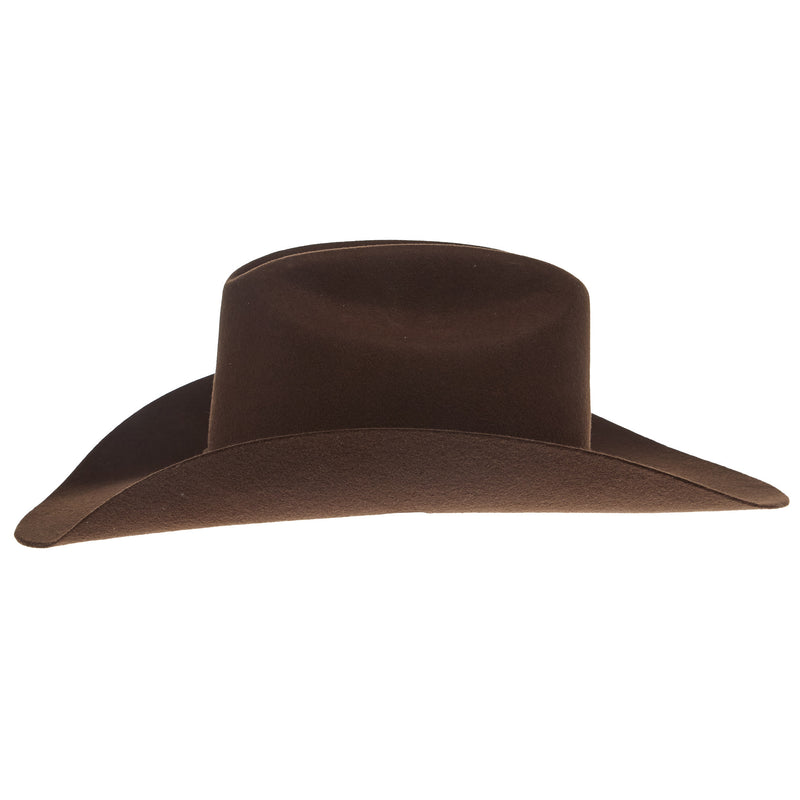 Ariat 2X Chocolate Precreased Wool Hat 4 1/4in Brim