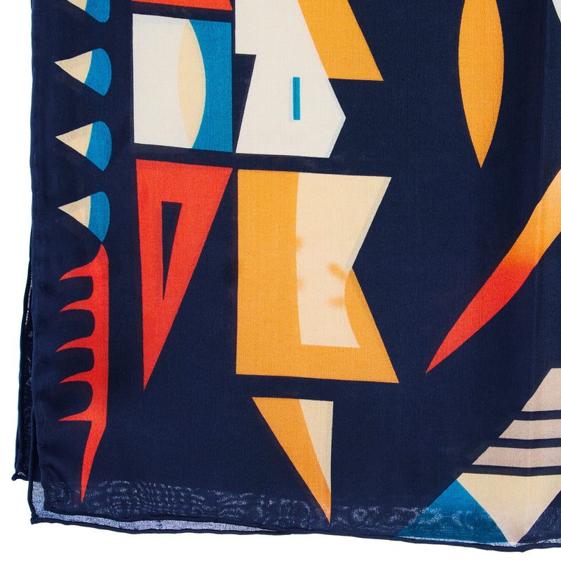 Wyoming Traders Mens Aztec #7 Black Orange Wild Rag