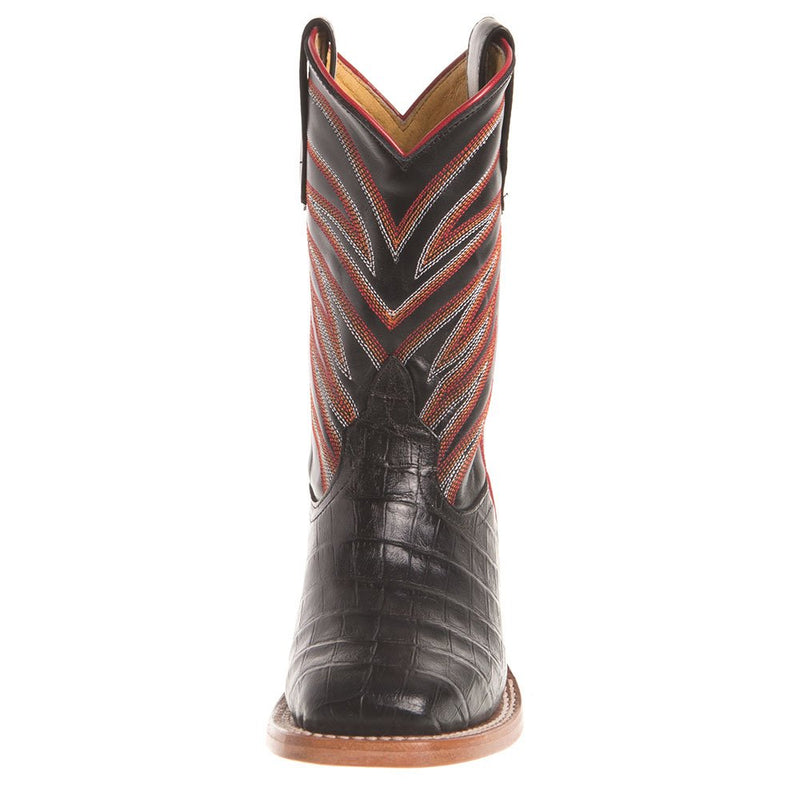 Anderson Bean Kids Black Caiman Print Cowboy Boots