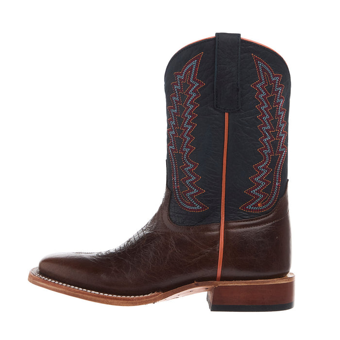 Anderson Bean Kid's Brown Avatar and Navy Denver Calf Square Toe Boot