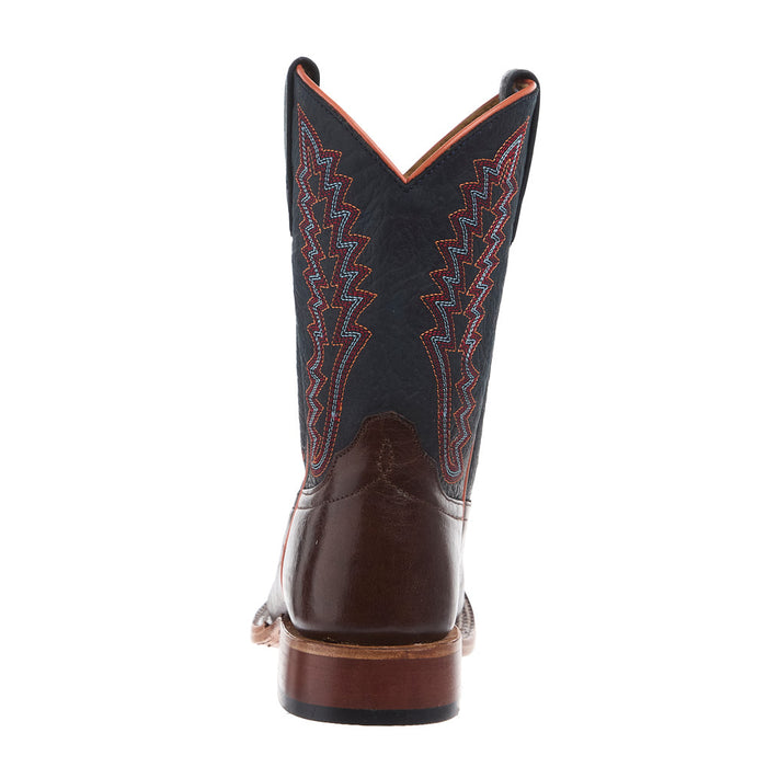 Anderson Bean Kid's Brown Avatar and Navy Denver Calf Square Toe Boot
