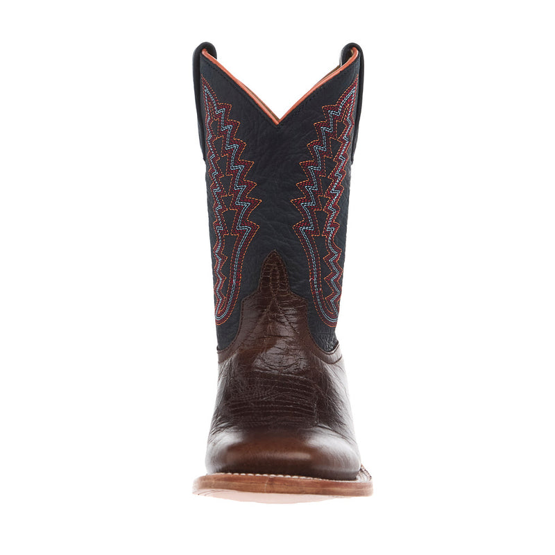 Anderson Bean Kid's Brown Avatar and Navy Denver Calf Square Toe Boot