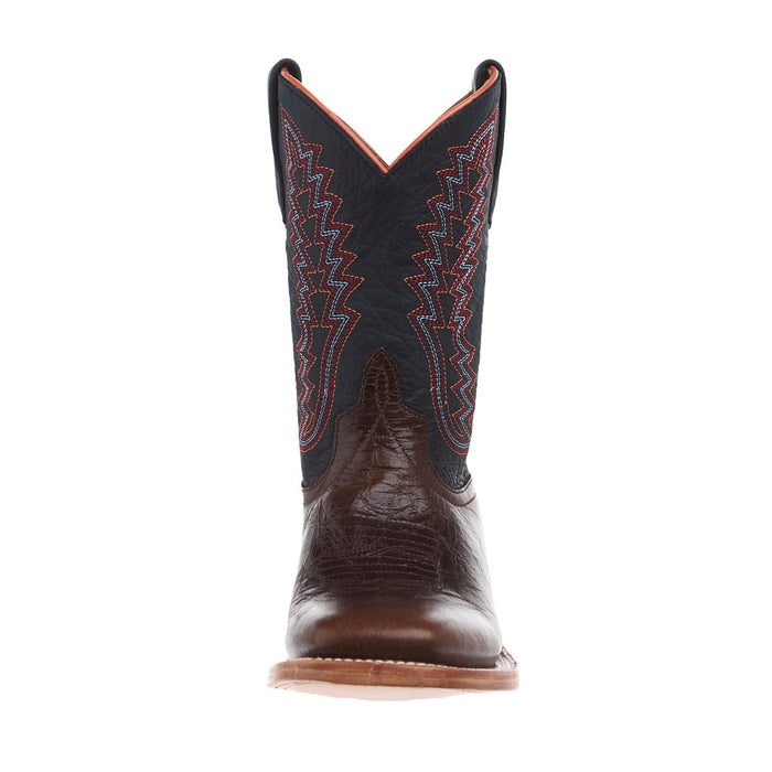 Anderson Bean Kid's Brown Avatar and Navy Denver Calf Square Toe Boot