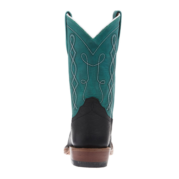 Anderson Bean Kid's Black Oiled Shoulder and Seafoam Barcelona Cutter Toe Boot