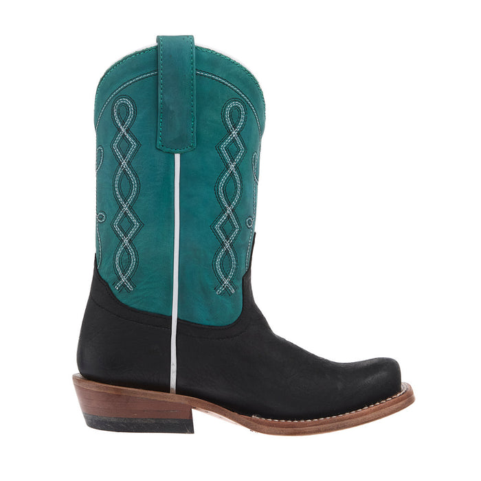 Anderson Bean Kid's Black Oiled Shoulder and Seafoam Barcelona Cutter Toe Boot
