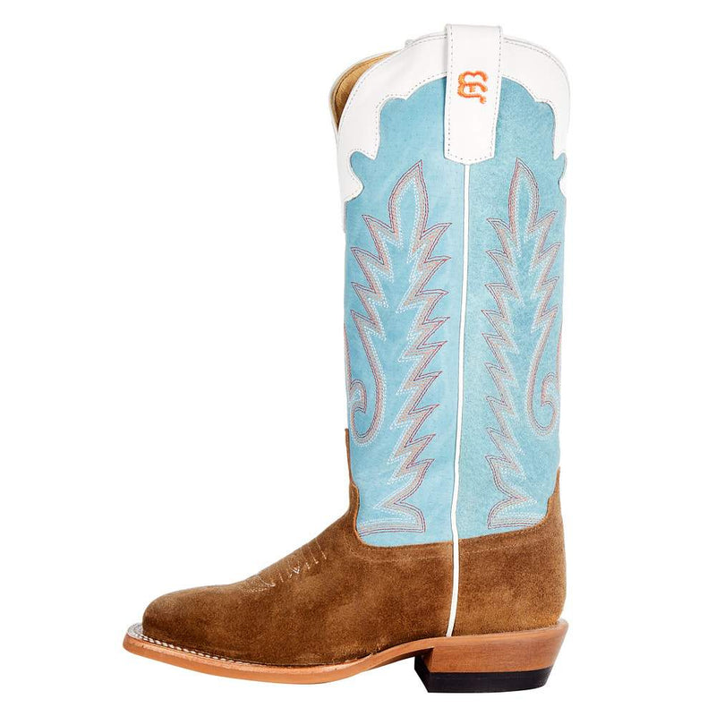 Anderson Bean Kids Coyote Sand Vamp Sky Blue Sensation Cowboy Boot