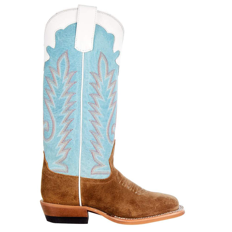 Anderson Bean Kids Coyote Sand Vamp Sky Blue Sensation Cowboy Boot