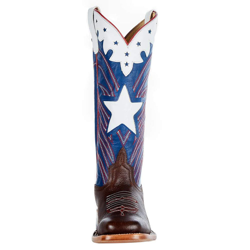 Anderson Bean Kids Roscoe Tan Blue Harbon Cowboy Boot