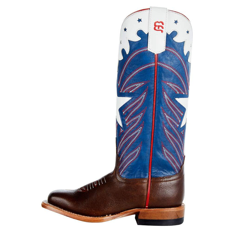 Anderson Bean Kids Roscoe Tan Blue Harbon Cowboy Boot