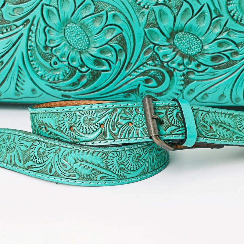 American Darling Leather Tooled Tote