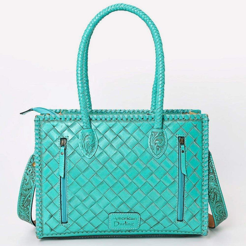 American Darling Leather Tooled Tote