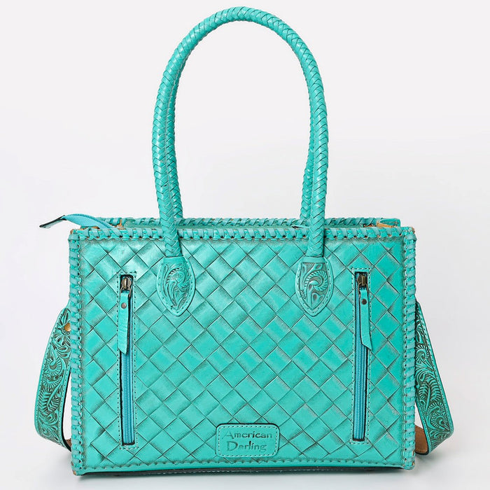 American Darling Leather Tooled Tote
