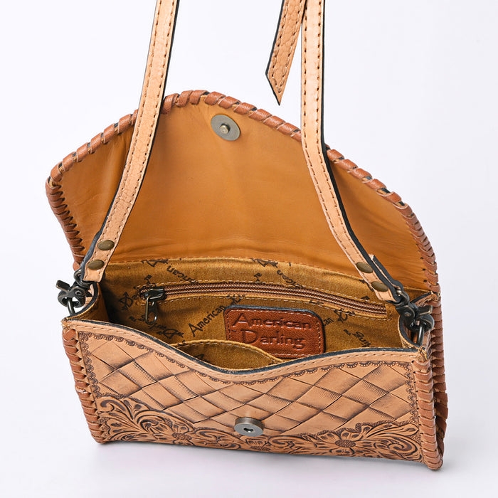 American Darling Tooled Tan Cross Body