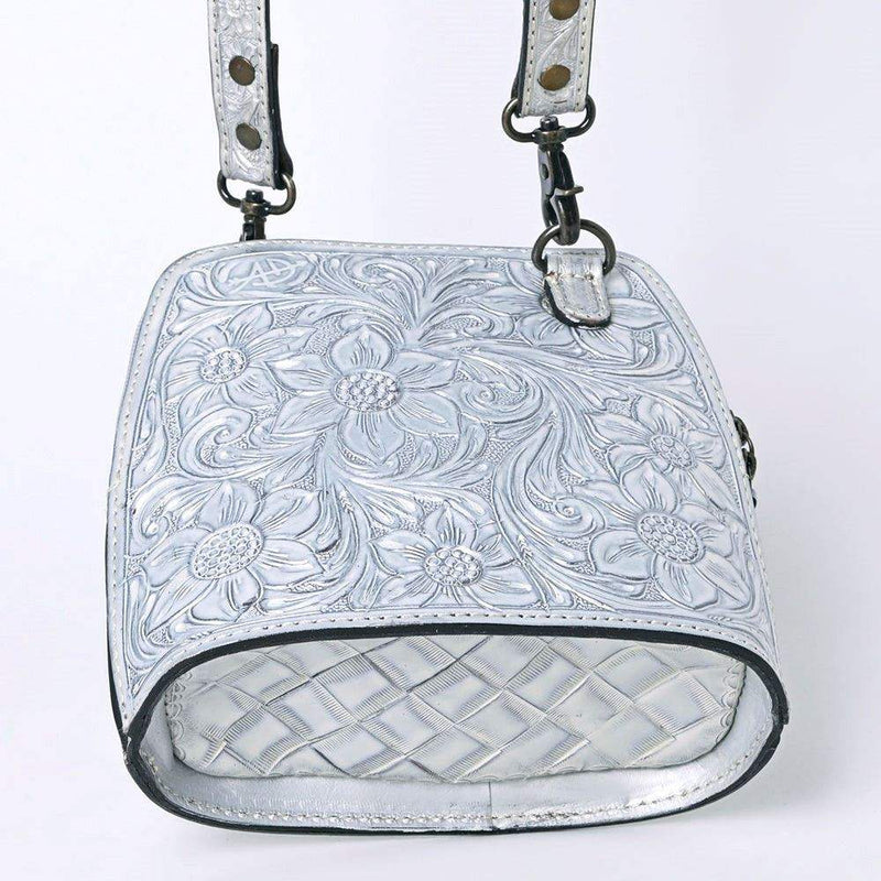 American Darling Silver Tooled Leather Bag