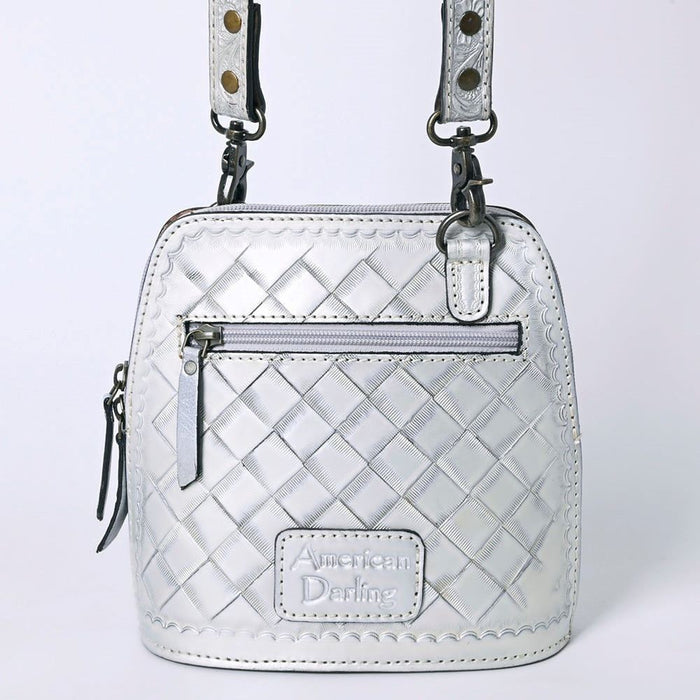 American Darling Silver Tooled Leather Bag