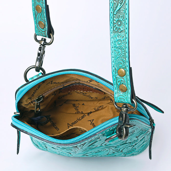 American Darling Turquoise Tooled Bag