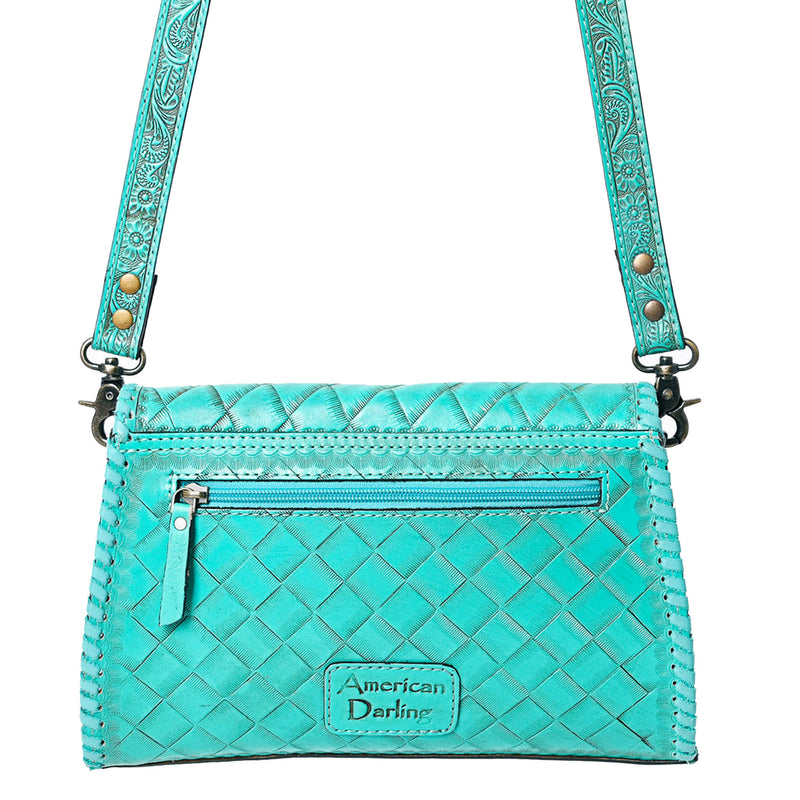 American Darling Tooled Turquoise Crossbody