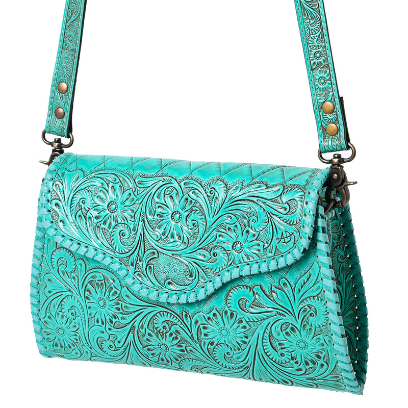American Darling Tooled Turquoise Crossbody