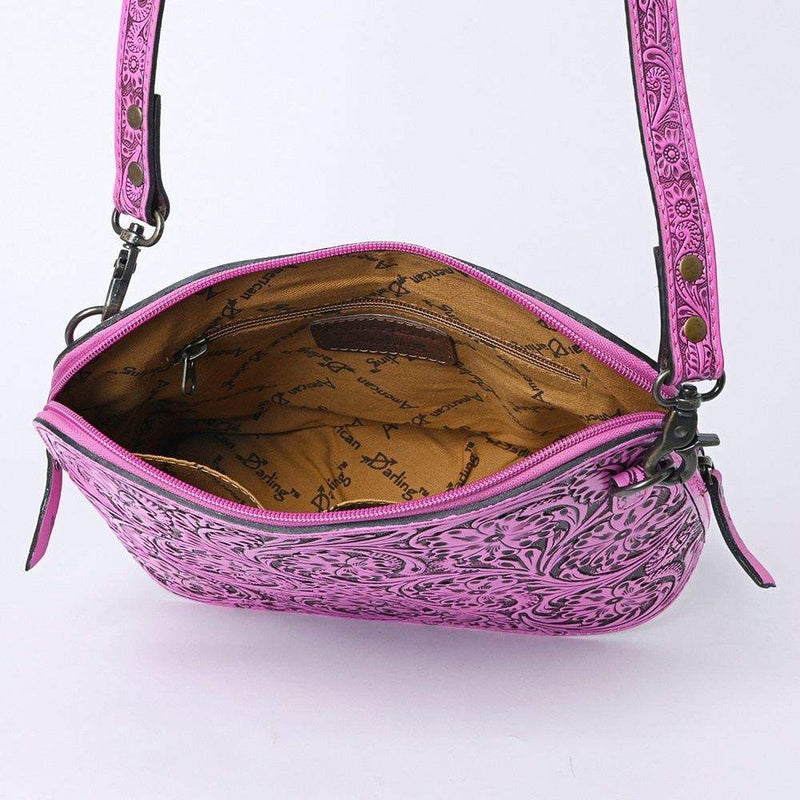 American Darling Fushia Tooled Bag