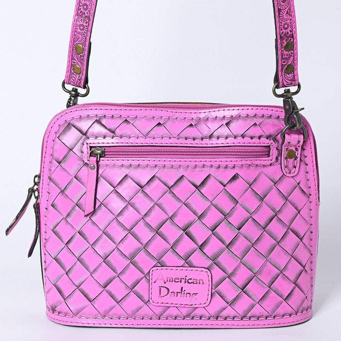 American Darling Fushia Tooled Bag