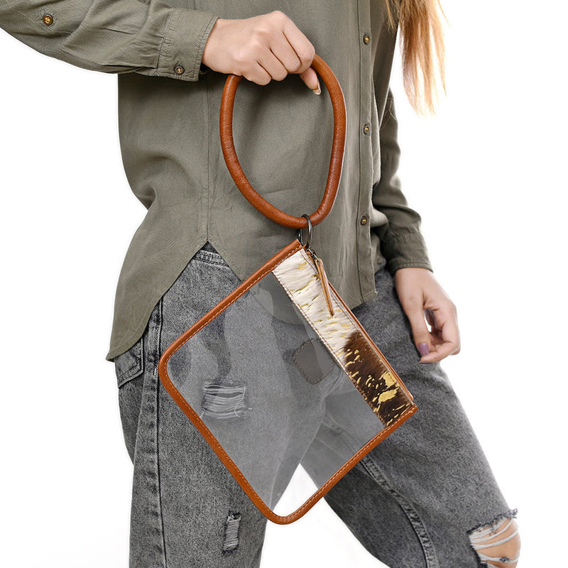 American Darling Clear Bag With Hair On Hide