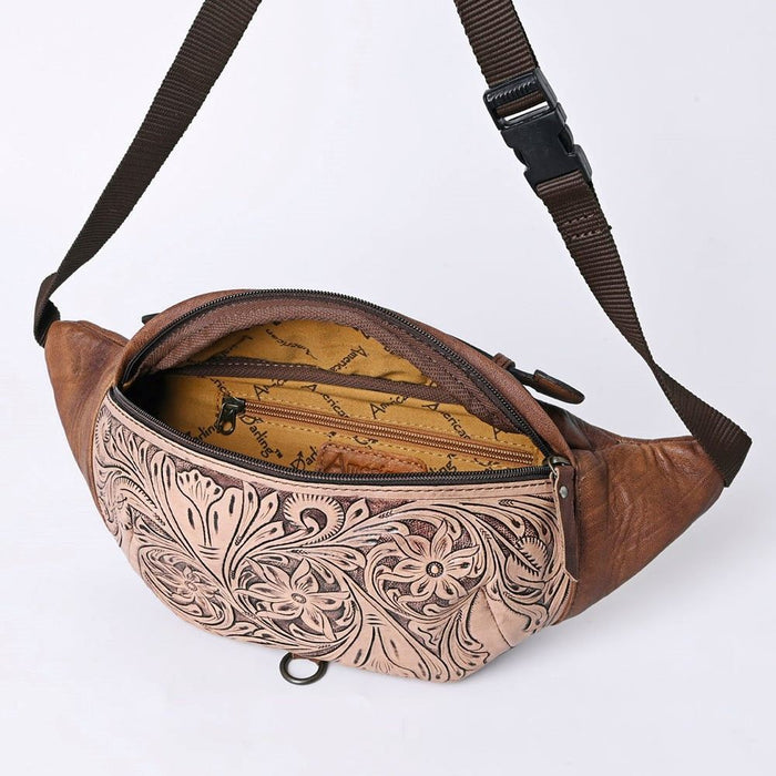 American Darling Tooled Leather Fanny Pack