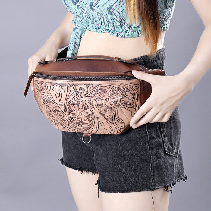 American Darling Tooled Leather Fanny Pack