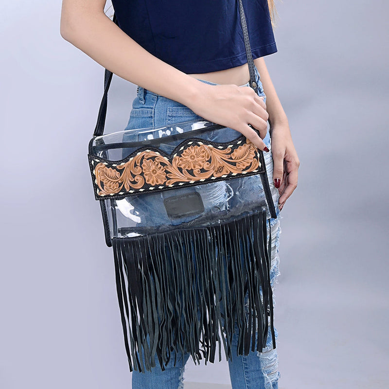 American Darling Clear Bag With Fringe
