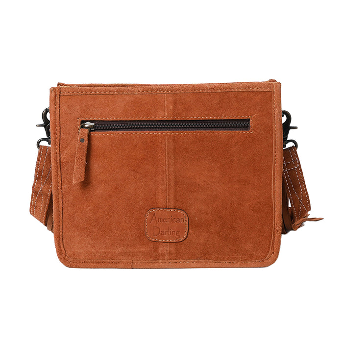American Darling Brown Boot Stitch Fringe Bag