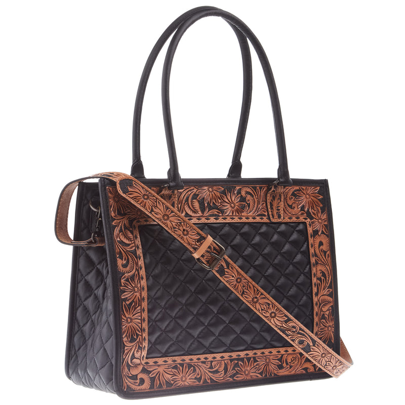 American Darling Black w/Tooled Detail Bag