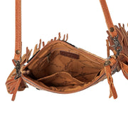 American Darling Tooled Leather Saddle Blanket Crossbody