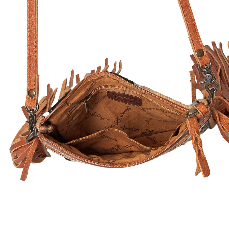 American Darling Tooled Leather Saddle Blanket Crossbody