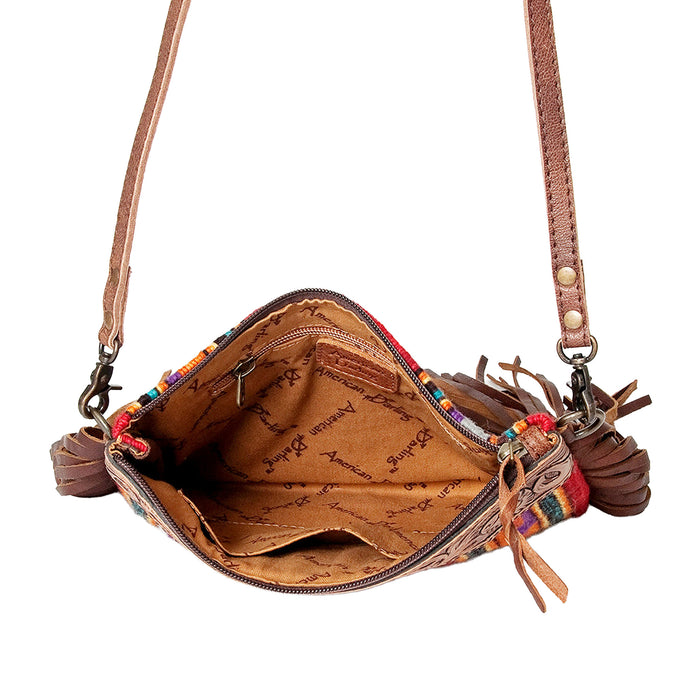 American Darling Tooled Saddle Blanket Crossbody
