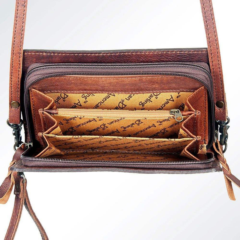 American Darling Tooled Leather Wallet Crossbody