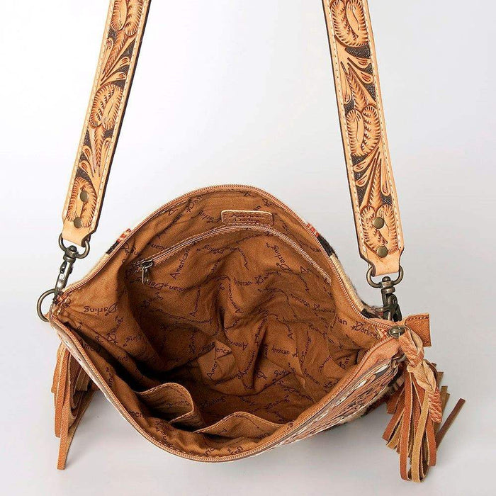 American Darling Tan Saddle Blanket Purse
