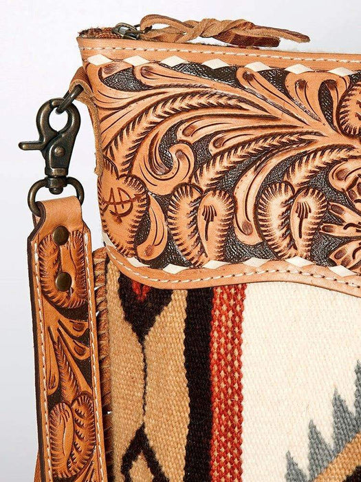American Darling Tan Saddle Blanket Purse