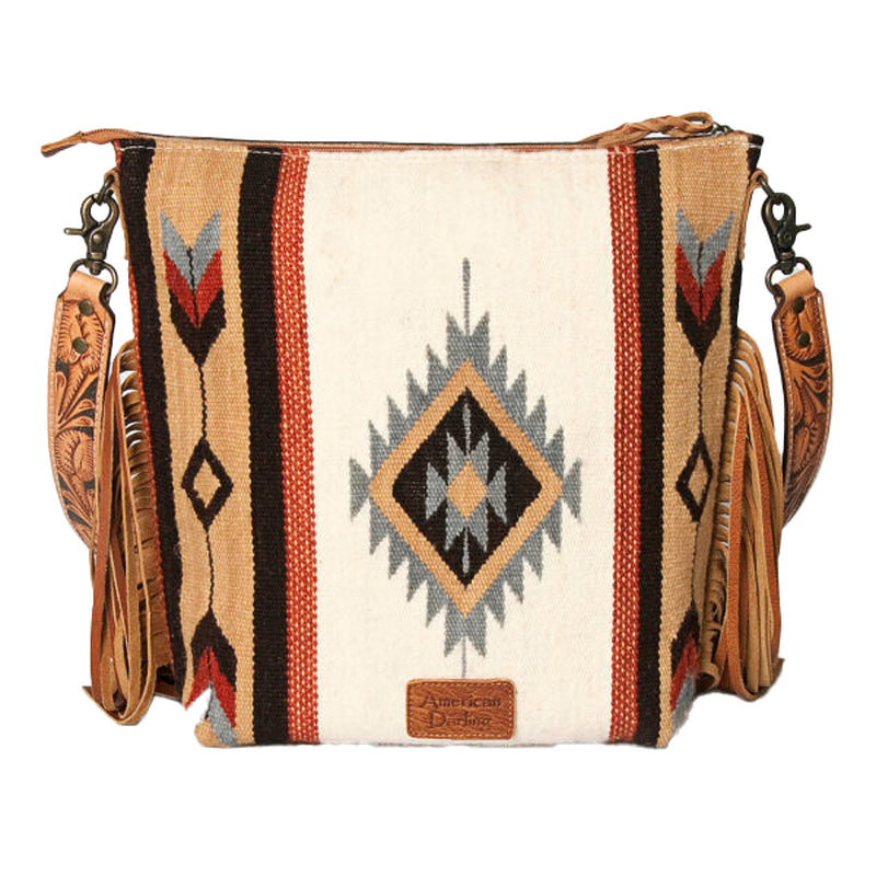American Darling Tooled Leather Saddleblanket Crossbody