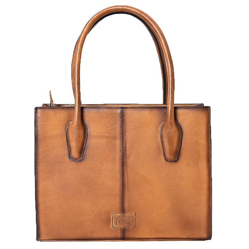 American Darling Boot Stitch and Cow Hide Tote