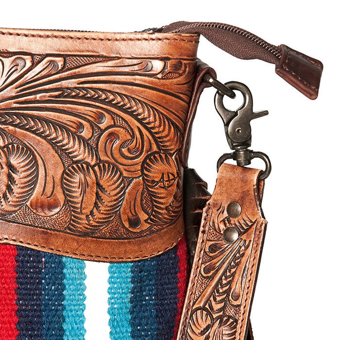 American Darling Floral Tooled Saddle Blanket Crossbody