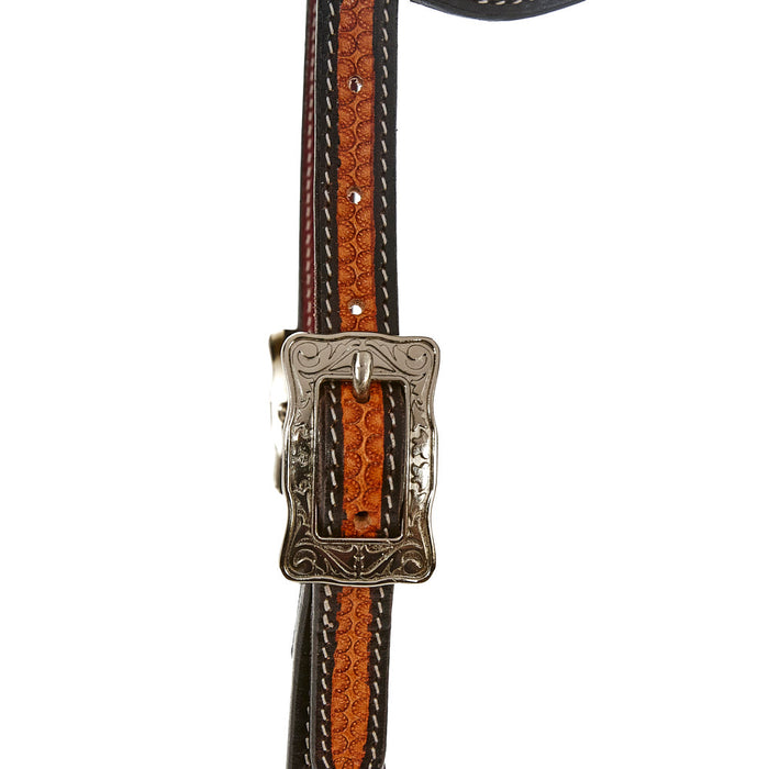 NRS Basket Stamp with Black Edge Single Ear Headstall